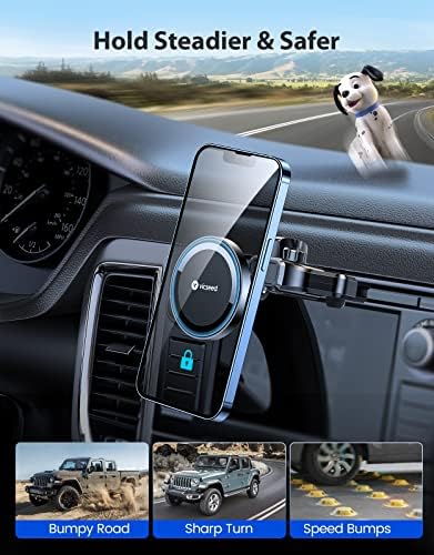 [20 מגנטים חזקים] מחזיק טלפון מגנטי סופר יציב לרכב 360 טלפון תקליטור מתכת דיבורית לרכב לאייפון בכושר לרכב